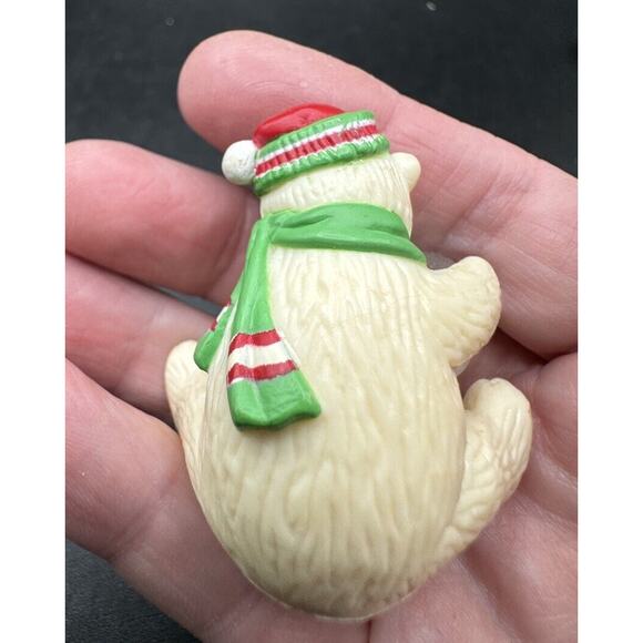 Hallmark Christmas Merry Miniatures 1987 POLAR BEAR Artist Sculptor Cub -S1M - Picture 4 of 8